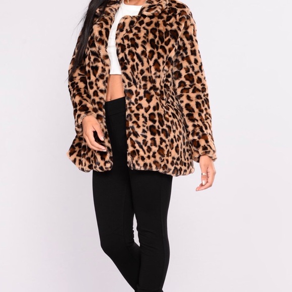 Jackets & Blazers - Leopard Faux Fur
